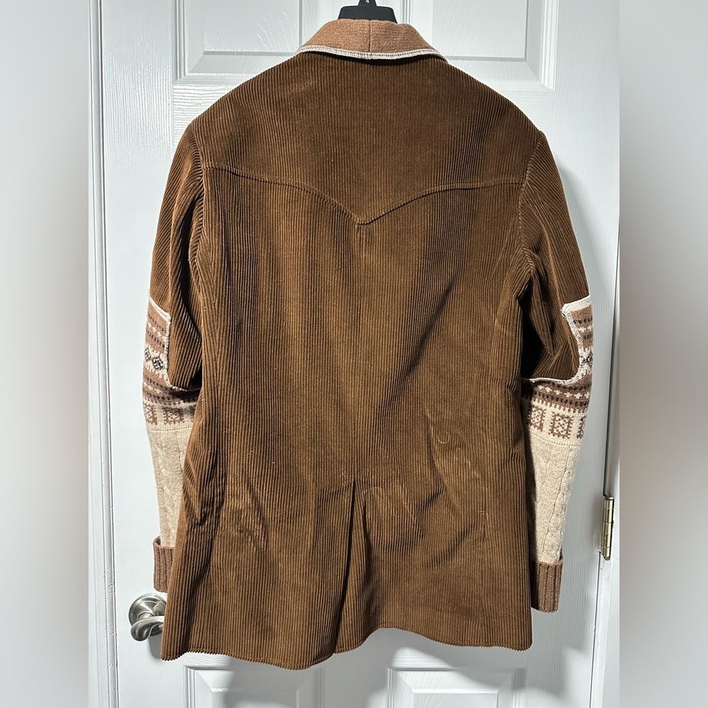 Robert Graham Blazer - Brown Corduroy with Knit Sleeves - Medium - Picture 7 of 10